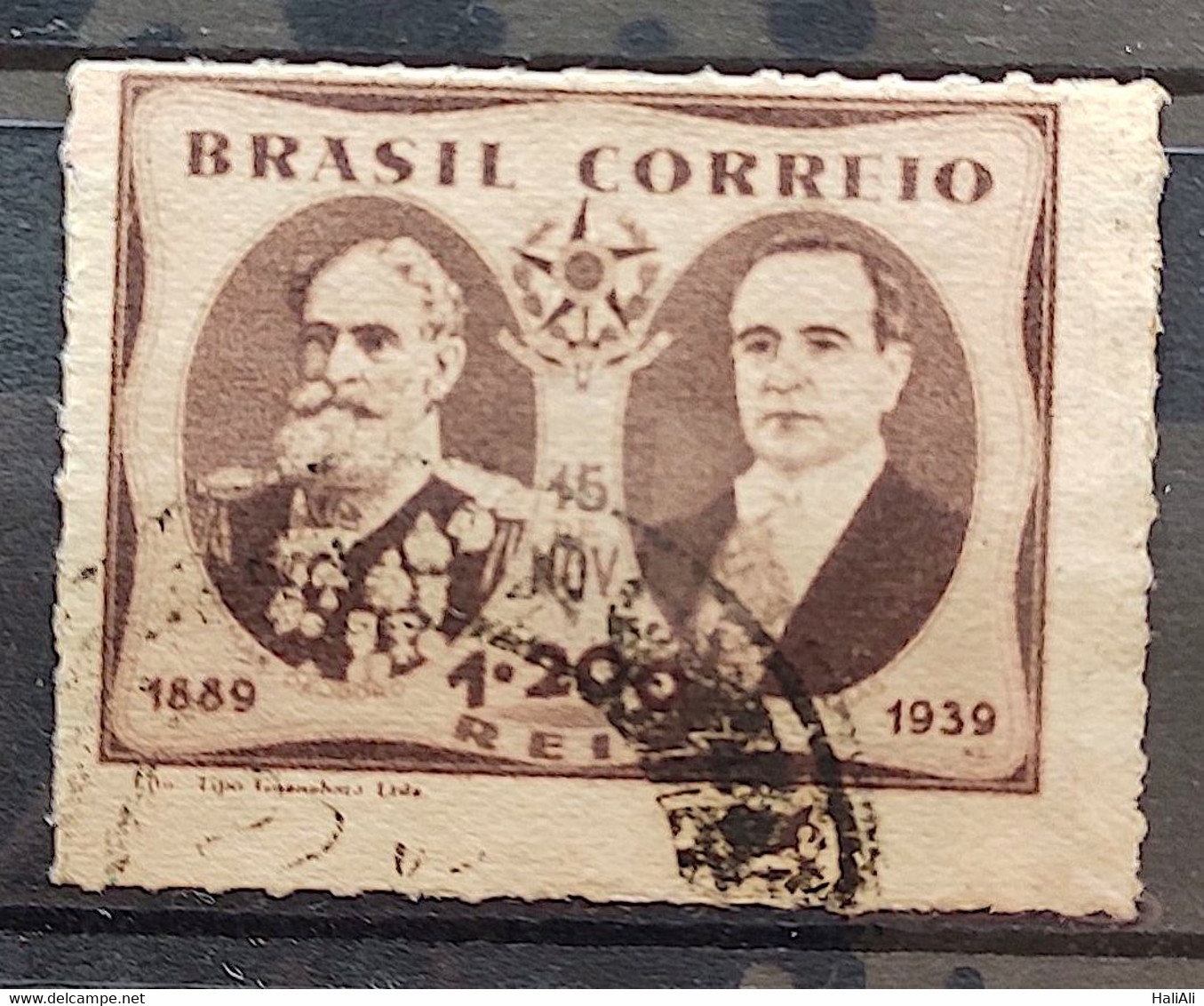 C 145 Brazil Stamp  Marechal Deodoro Da Fonseca E President Getulio Vargas 1939 1 Circulated - Autres & Non Classés