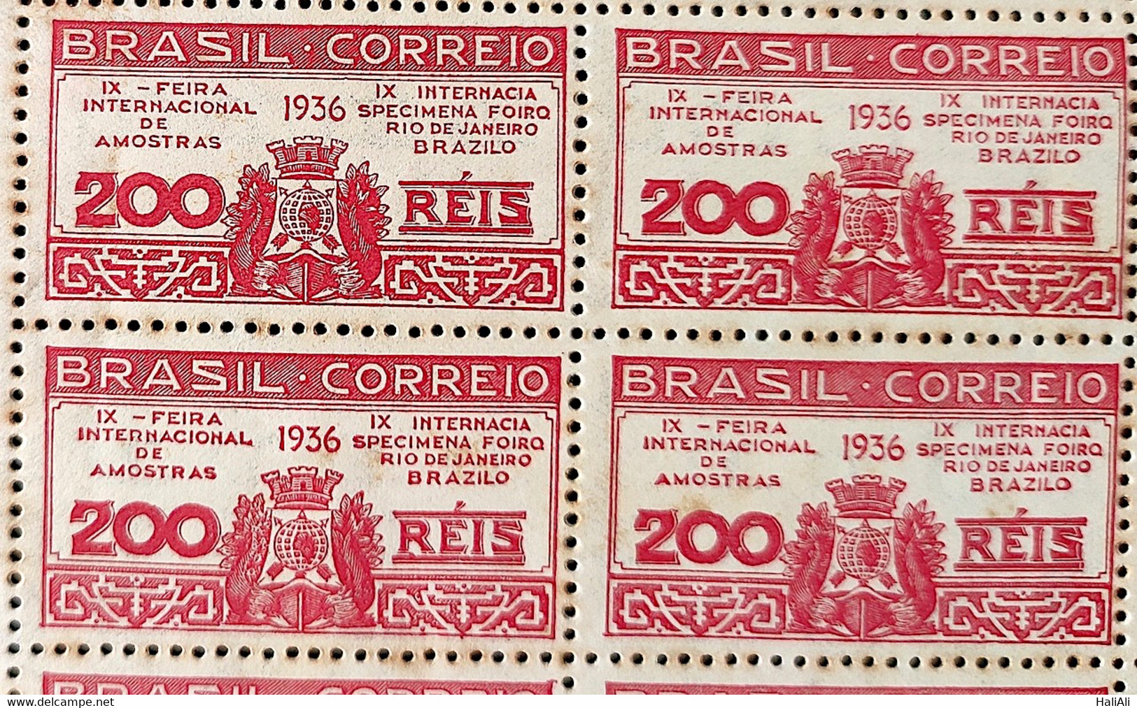 C 111 Brazil Stamp International Sample Fair 1936 Block Of 4 1 - Autres & Non Classés