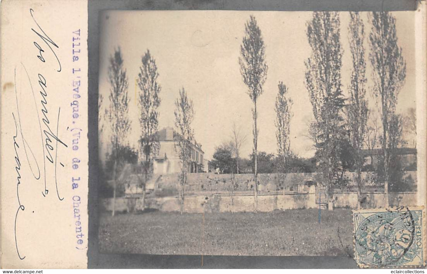 A Localiser       16         Villa L'Evêque.  Vue De La Charente.  Carte Photo       (voir Scan) - Otros & Sin Clasificación