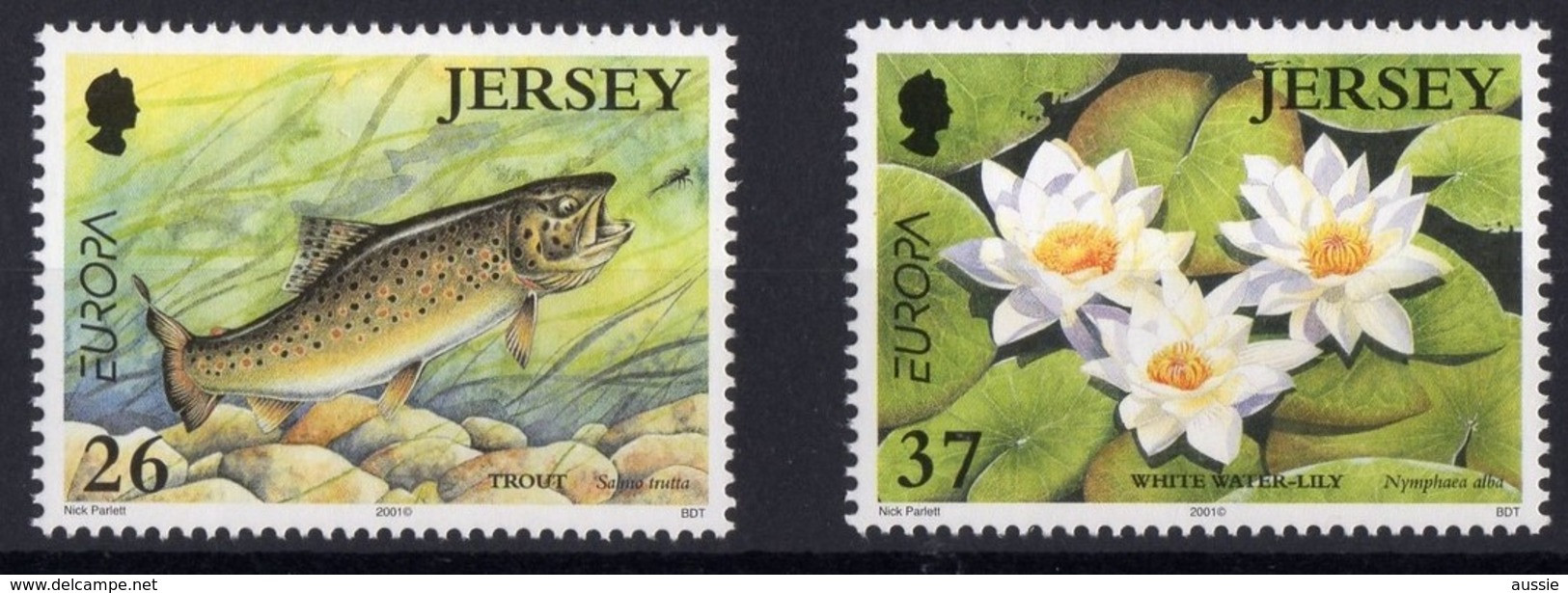 Jersey 2001 Yvertn° 984-985 *** MNH Cote 3,50  Euro CEPT Europa Faune Flore - Jersey