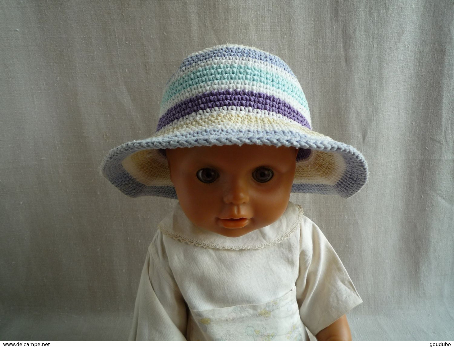 Chapeau Enfant Coton Crochet Couleurs Pastel. - Other & Unclassified