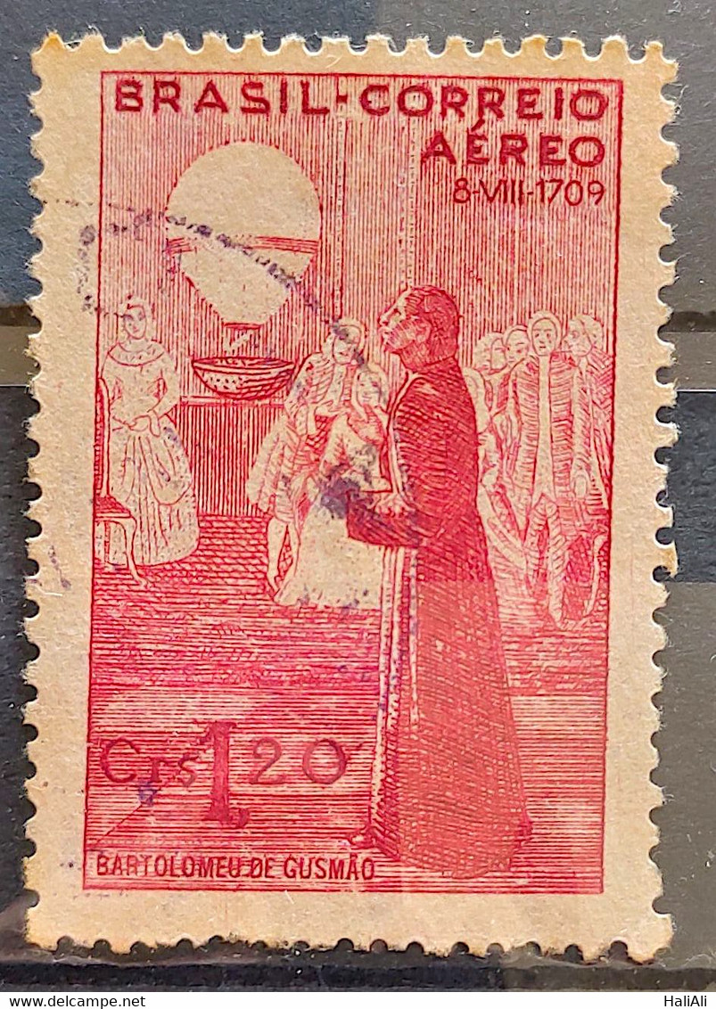 A 57 Brazil Stamp Air Bartolomeu De Gusmao Priest Religion 1944 2 Circulated - Sonstige & Ohne Zuordnung