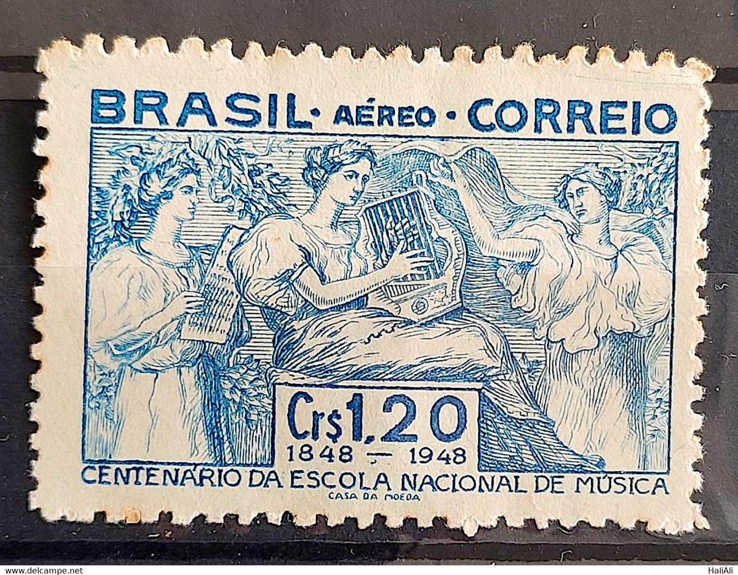 A 67 Brazil Stamp Air Centenary National School Of Music 1948 1 - Otros & Sin Clasificación