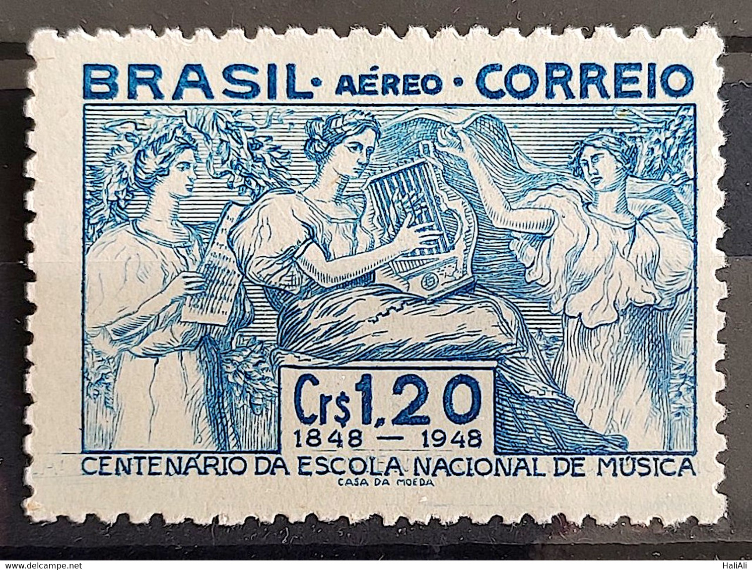 A 67 Brazil Stamp Air Centenary National School Of Music 1948 3 - Altri & Non Classificati
