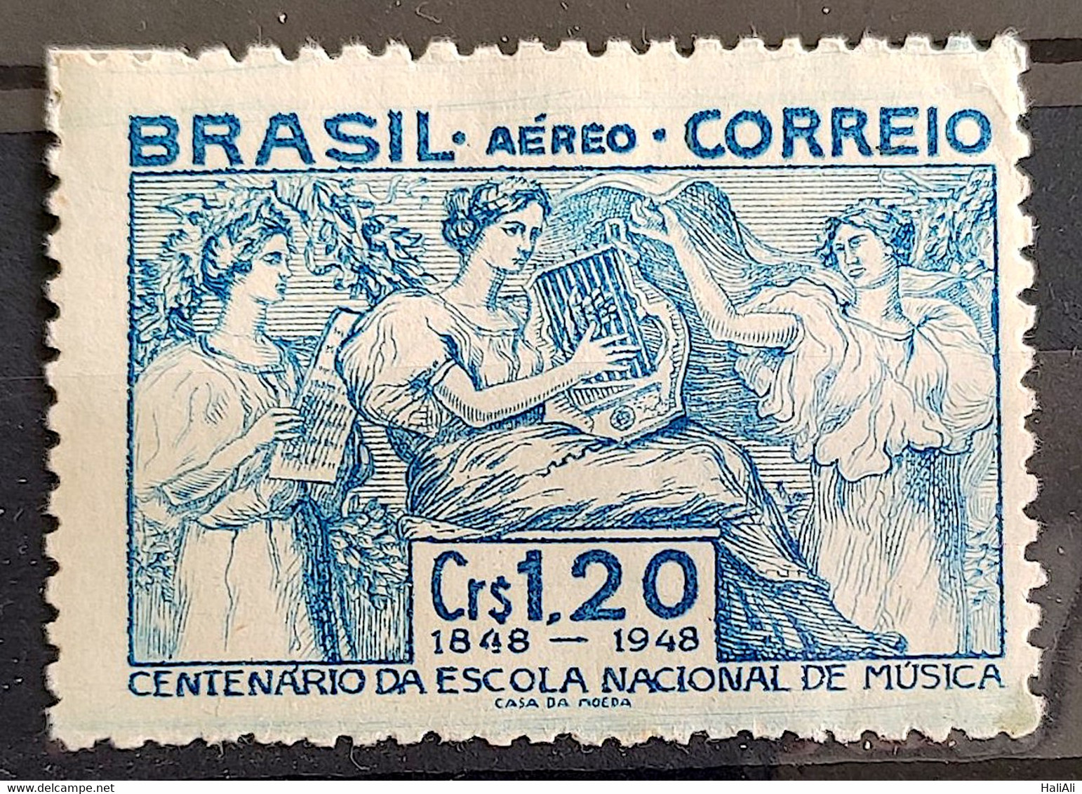 A 67 Brazil Stamp Air Centenary National School Of Music 1948 4 - Other & Unclassified