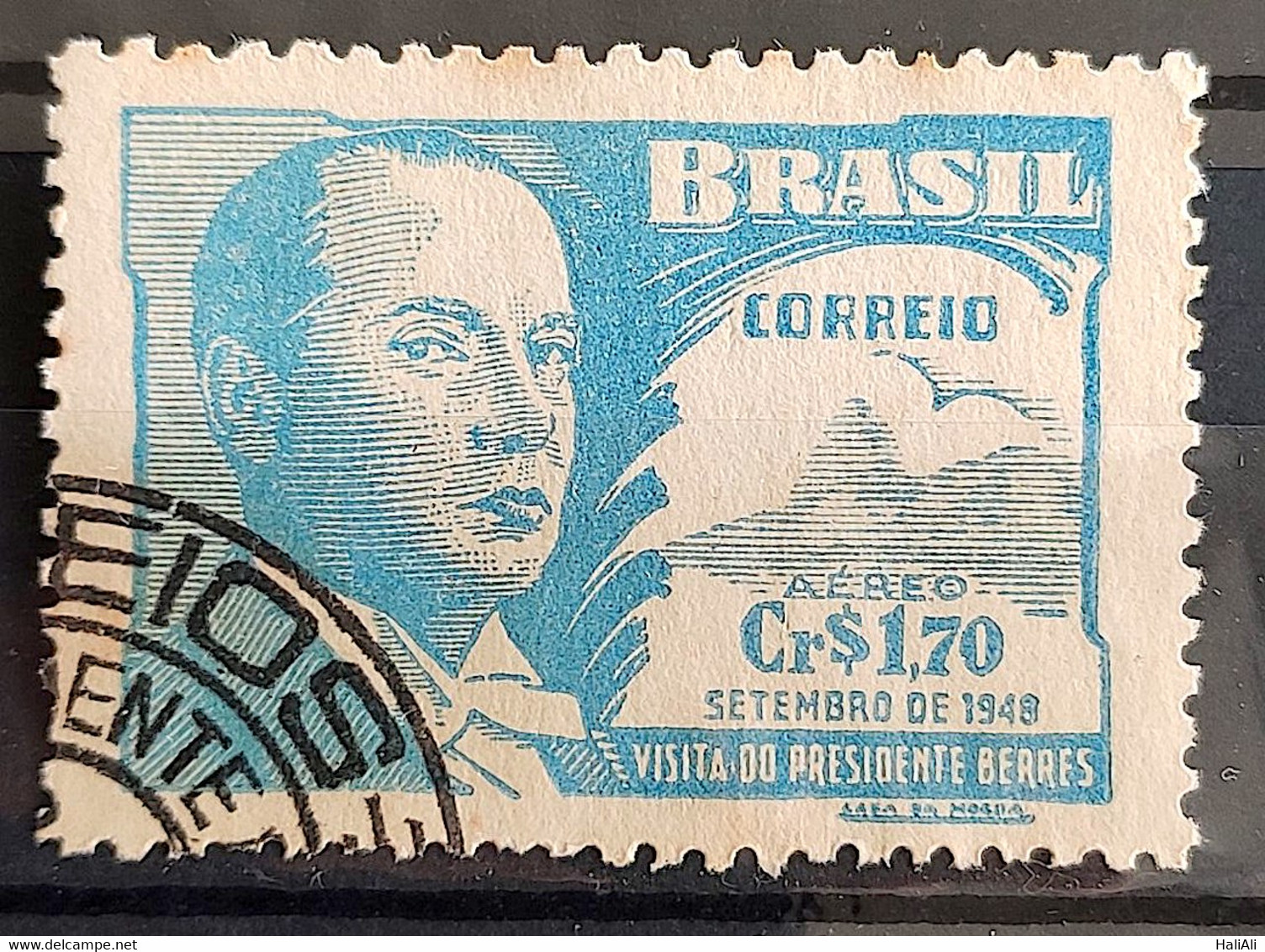 A 68 Brazil Stamp Air President Battle Berres Do Uruguay 1948 Circulated 2 - Autres & Non Classés