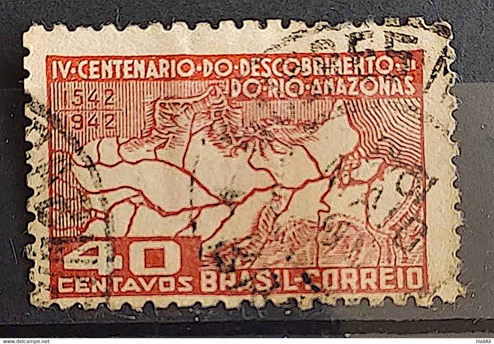 C 178 Brazil Stamp Centenary Discovery Of The Amazon River Map 1943 Circulated 4 - Other & Unclassified