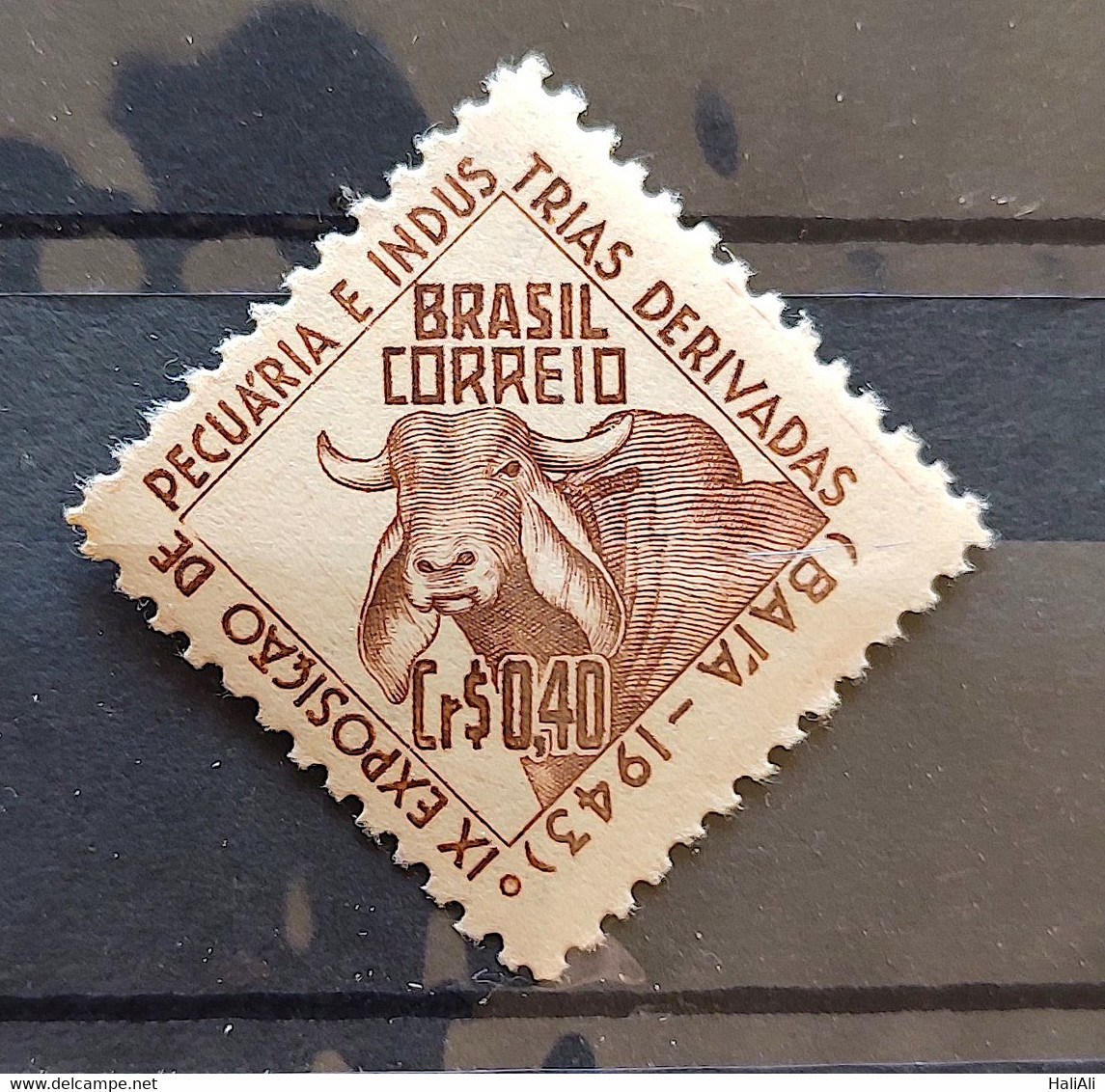 C 185 Brazil Stamp Exhibition Of Livestock And Derivative Industries Bahia Cow Bull 1943 - Other & Unclassified