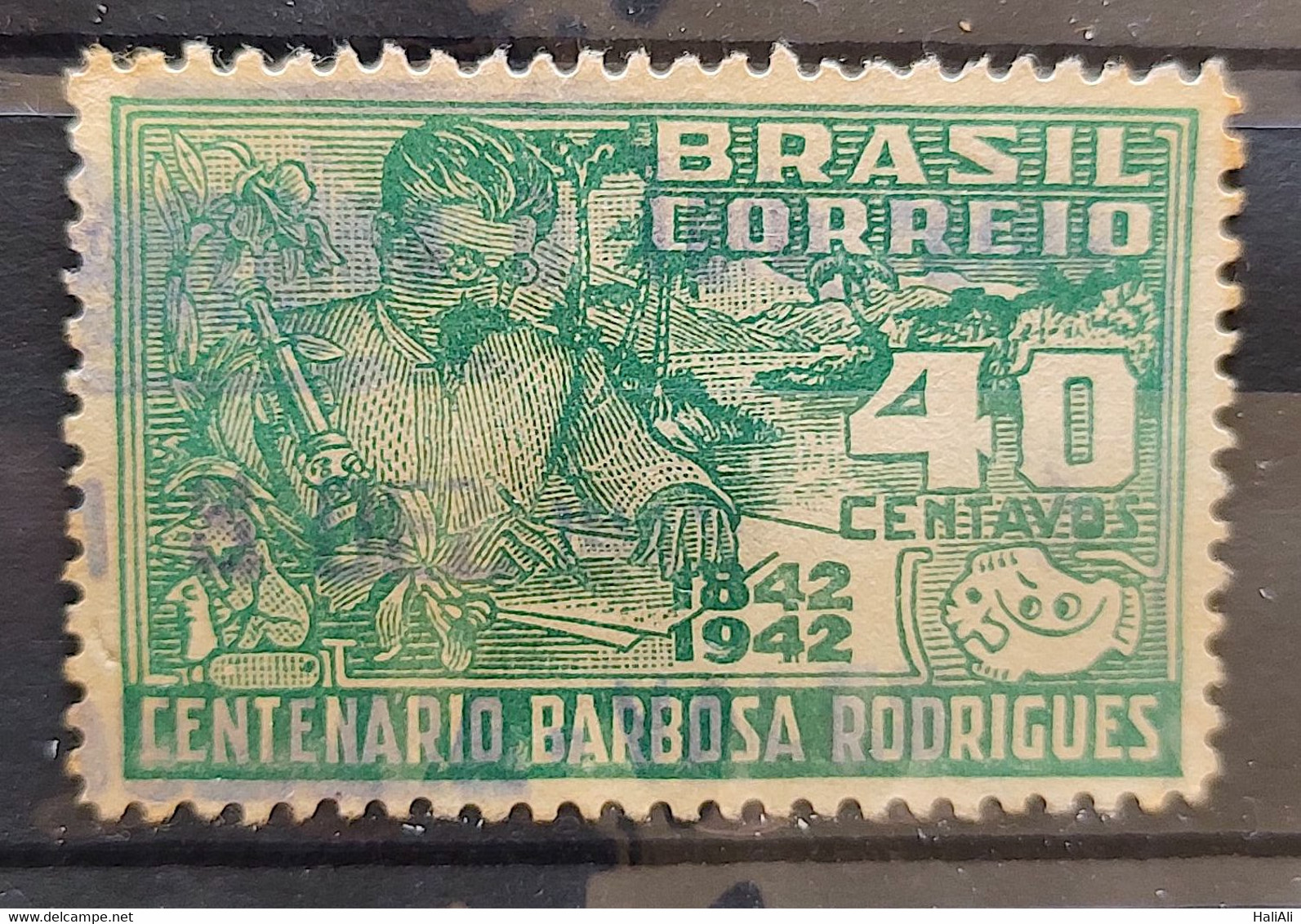 C 187 Brazil Stamp Centenary Barbosa Rodrigues Botany Science Flora 1943 2 Circulated - Sonstige & Ohne Zuordnung