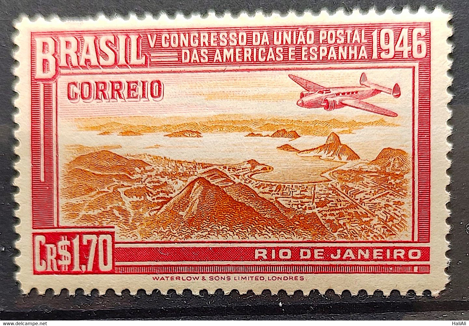 C 217 Brazil Stamp Congress UPAEP Postal Union Of The Americas And Spain Airplane 1946 1 - Sonstige & Ohne Zuordnung