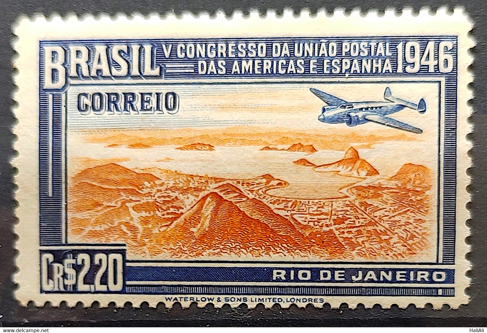 C 219 Brazil Stamp Congress UPAEP Postal Union Of The Americas And Spain Airplane 1946 1 - Andere & Zonder Classificatie