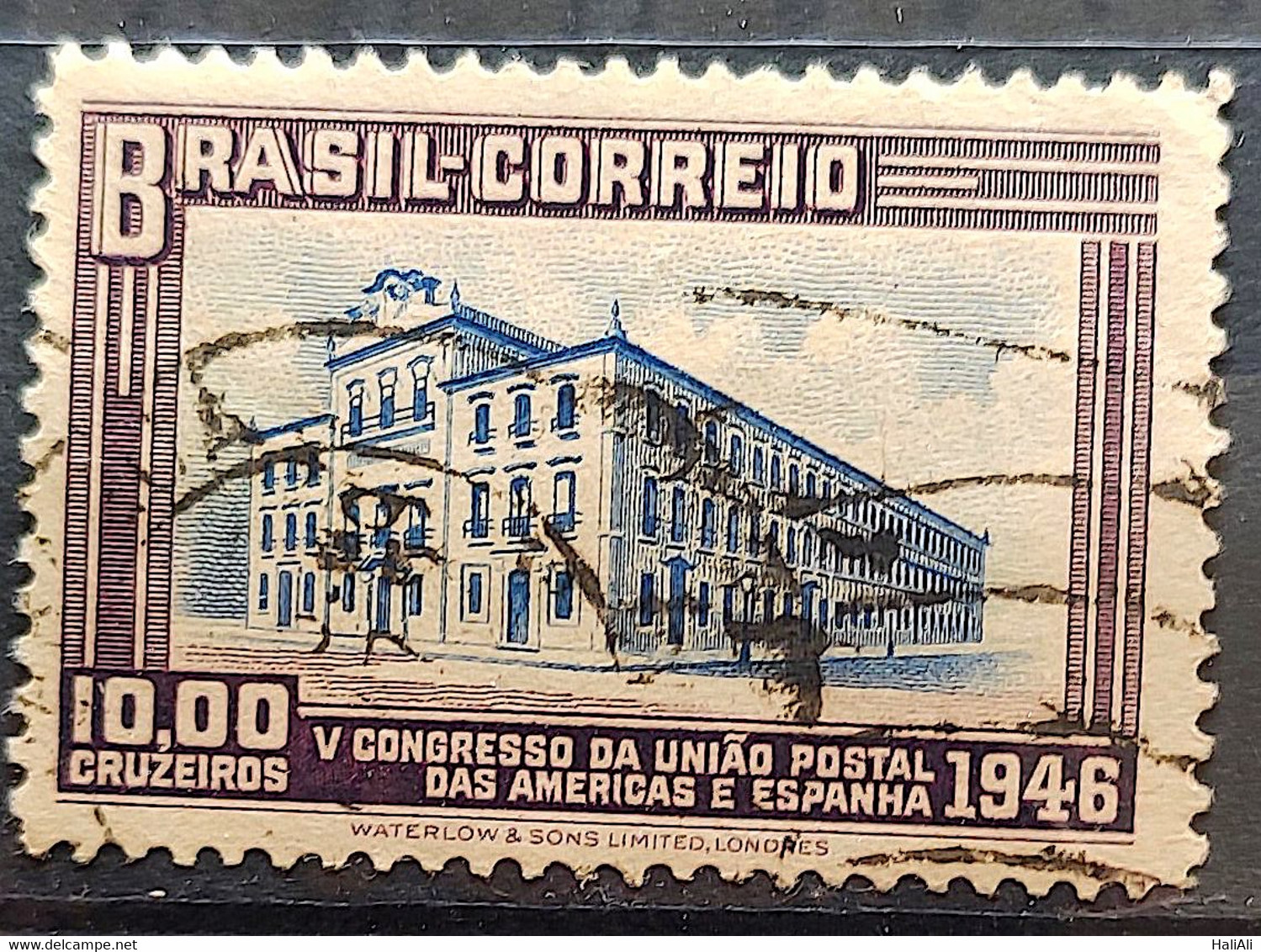 C 221 Brazil Stamp Congress UPAEP Postal Union Of The Americas And Spain Postal Building 1946 1 Circulated - Other & Unclassified