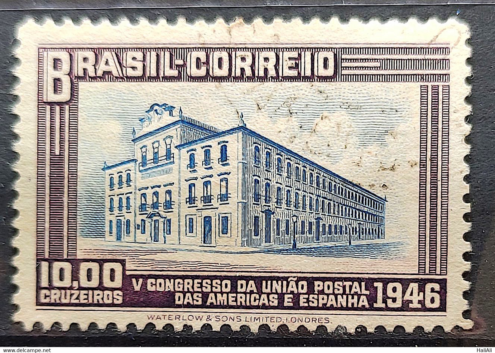 C 221 Brazil Stamp Congress UPAEP Postal Union Of The Americas And Spain Postal Building 1946 2 Circulated - Other & Unclassified