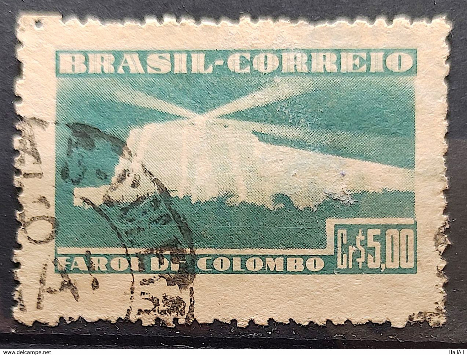 C 222 Brazil Stamp Pro Construction Lighthouse Colombo 1946 2 Circulated - Autres & Non Classés