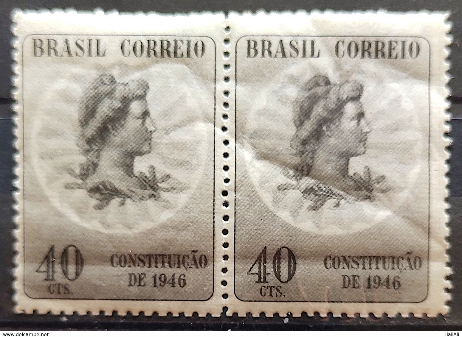 C 223 Brazil Stamp Promulgation Of The Constitution Rights Justice 1946 4 Dupla - Other & Unclassified