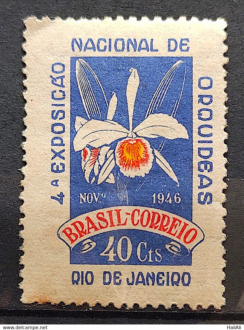 C 224 Brazil Stamp National Orchid Exhibition Flora 1946 - Other & Unclassified