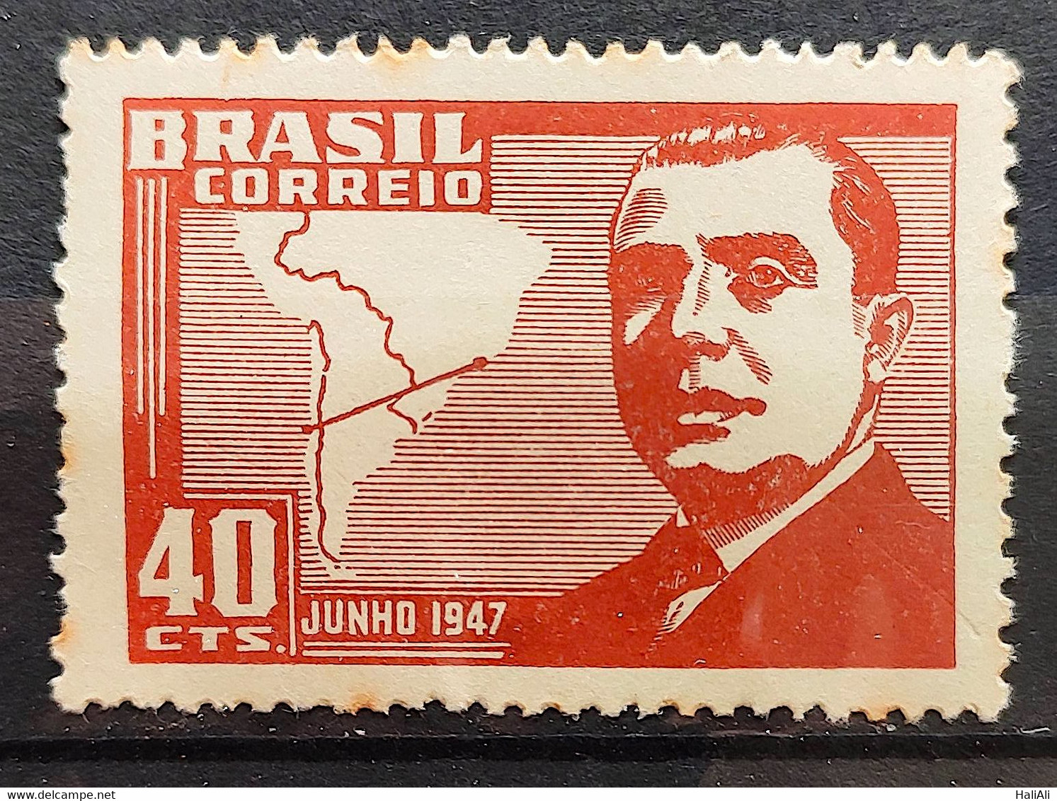 C 228 Brazil Stamp President Chile Map Diplomacy 1947 1 - Other & Unclassified