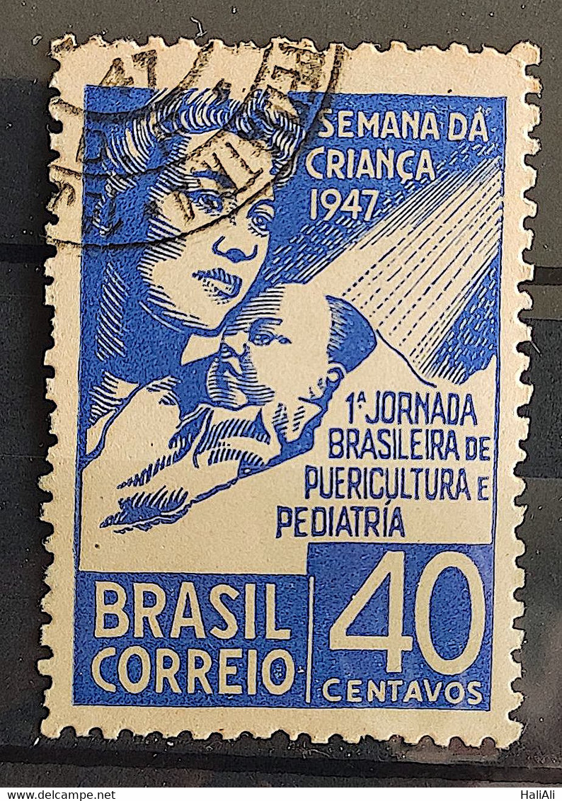 C 234 Brazil Stamp Children's Week Pediatrics Healthy 1947 Circulated 2 - Other & Unclassified