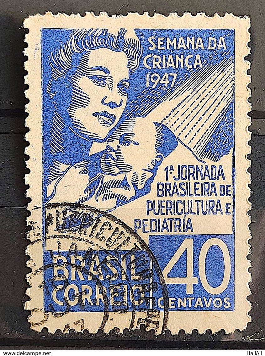 C 234 Brazil Stamp Children's Week Pediatrics Healthy 1947 Circulated 5 - Other & Unclassified