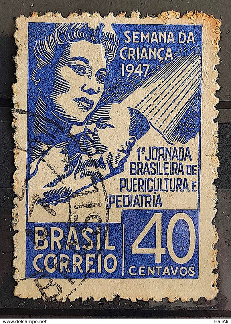 C 234 Brazil Stamp Children's Week Pediatrics Healthy 1947 Circulated 6 - Andere & Zonder Classificatie