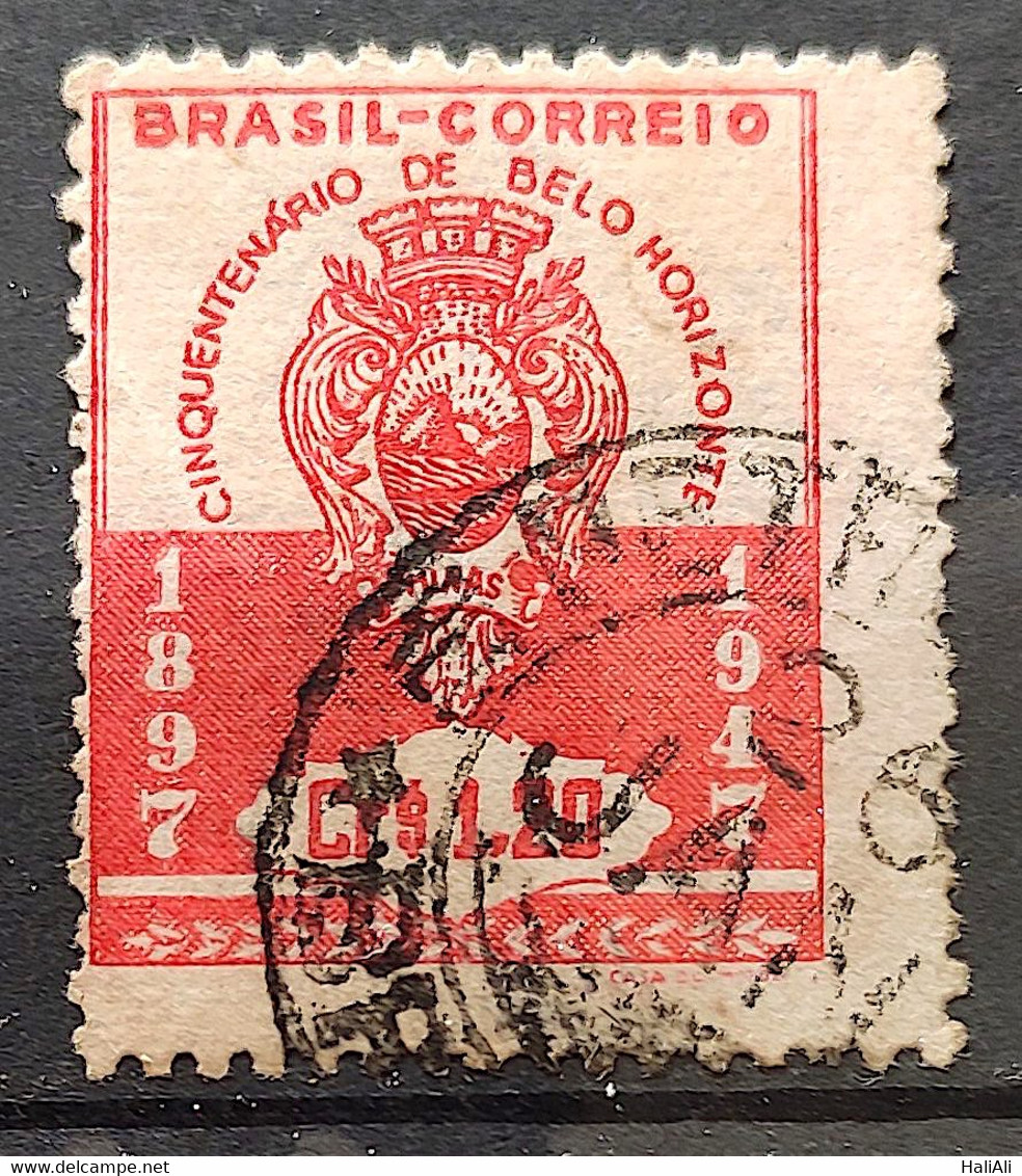 C 236 Brazil Stamp Belo Horizonte Coat Of Arms 1947 6 Circulated Dupla - Other & Unclassified