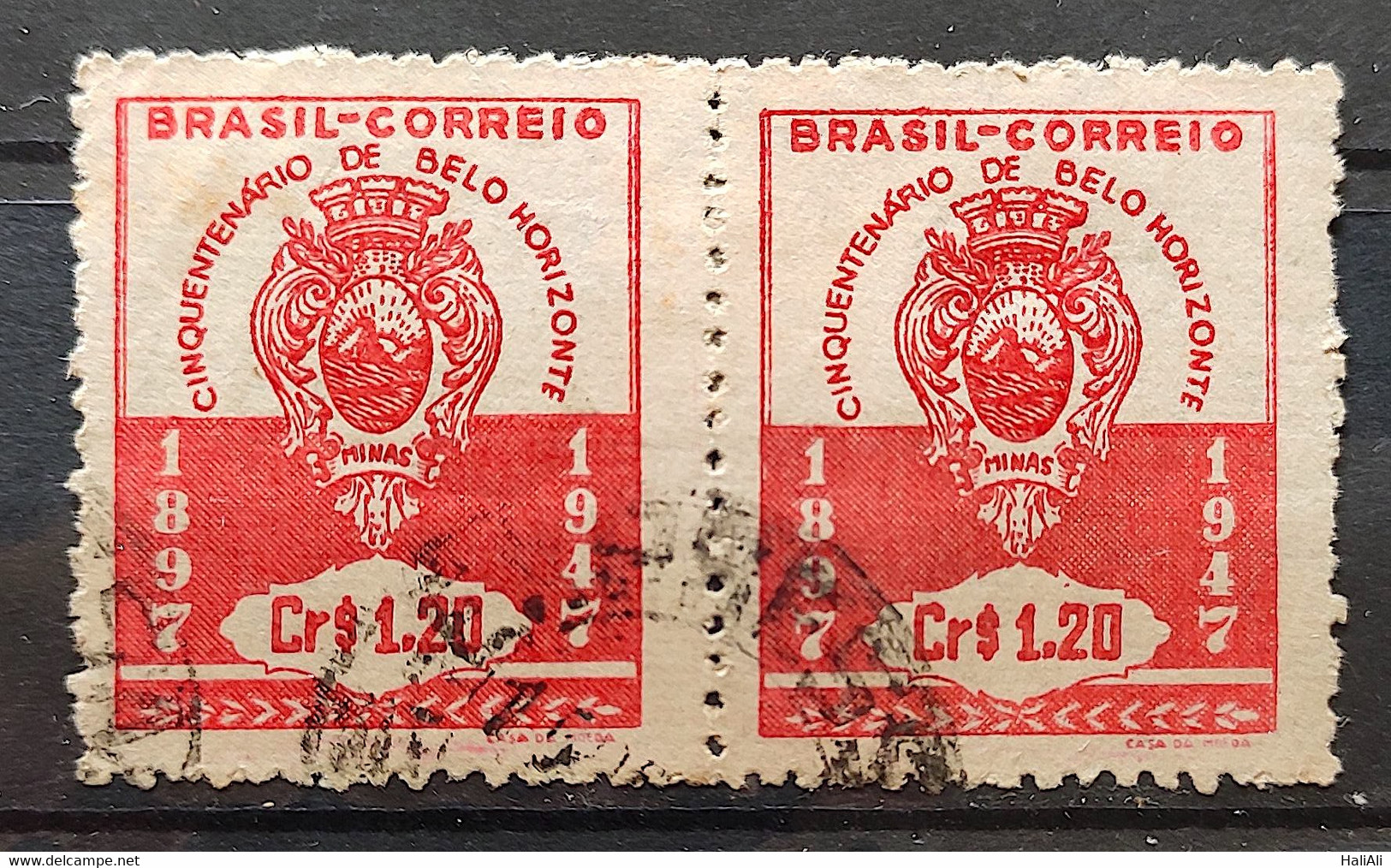 C 236 Brazil Stamp Belo Horizonte Coat Of Arms 1947 8 - Other & Unclassified