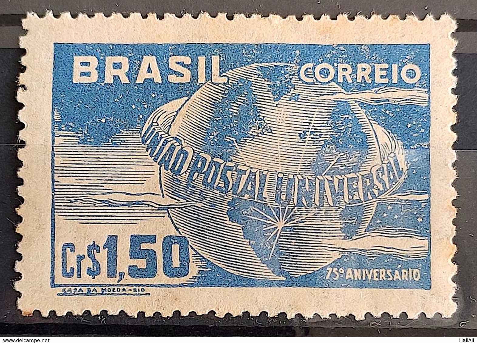 C 248 Brazil Stamp Universal Postal Union UPU Map Postal Service1949 20 - Andere & Zonder Classificatie