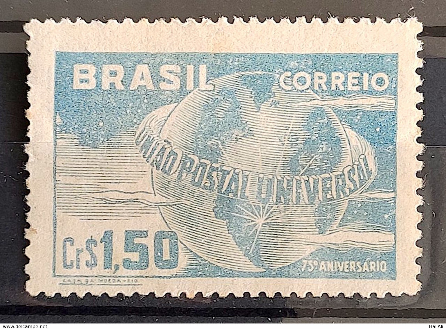 C 248 Brazil Stamp Universal Postal Union UPU Map Postal Service1949 21 - Sonstige & Ohne Zuordnung