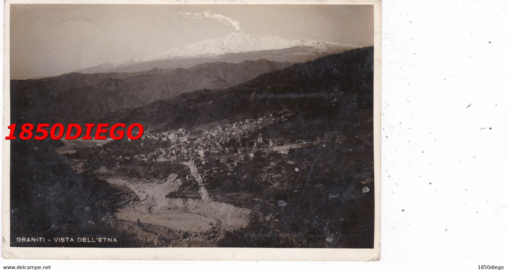 GRANITI - VISTA DELL' ETNA F/GRANDE VIAGGIATA  1936 - Messina