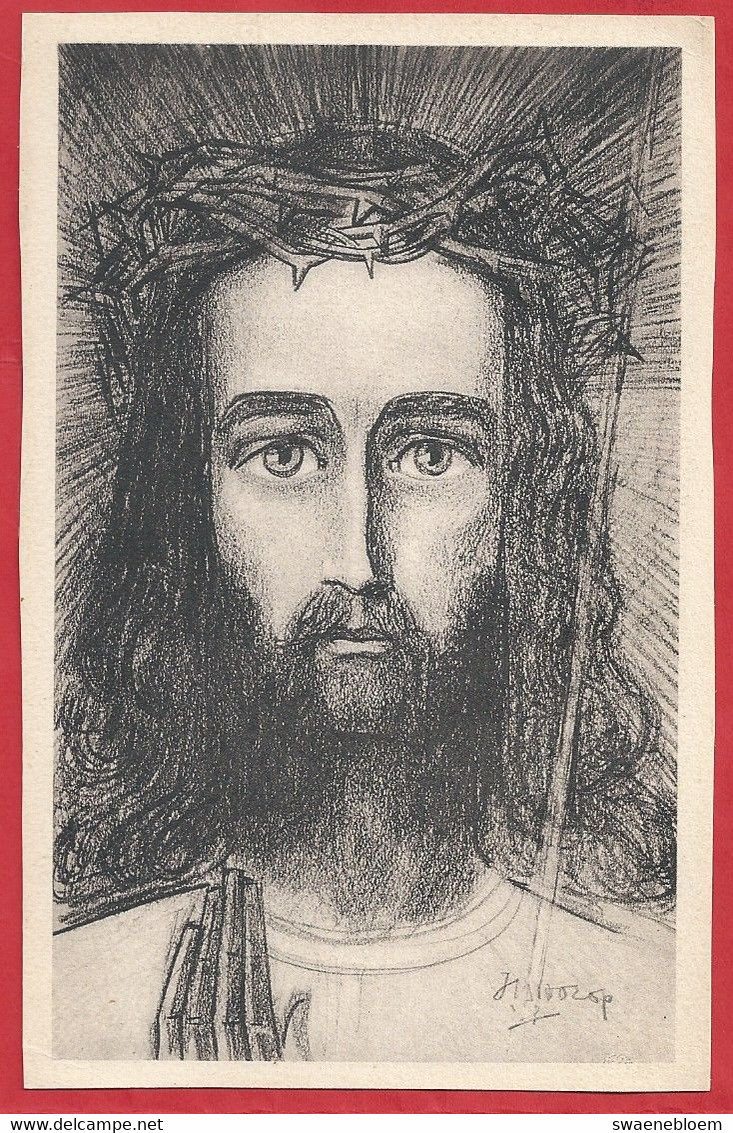 NL.- JAN TOOROP. CHRISTUS. Uitg. Vorst & Tas, Amsterdam. JAN TH. TOOROP.. Mapje No. 1. Gelopen 1935. - Toorop, Jan