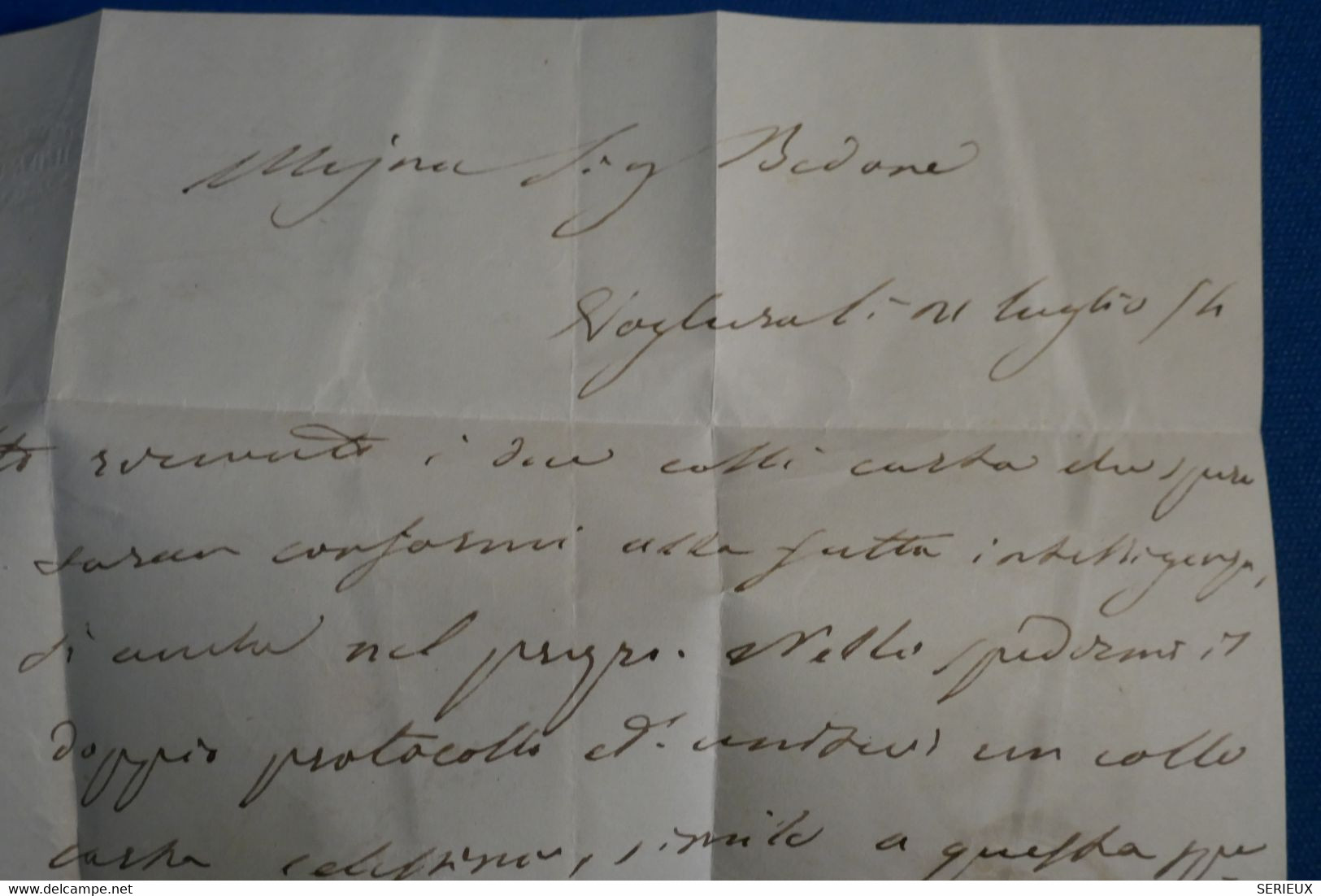 P29 ITALIE BELLE LETTRE 1854 LOGHERA POUR ?+ TEMOIGNAGE + AFFRANCHISSEMENT INTERESSANT - Unclassified