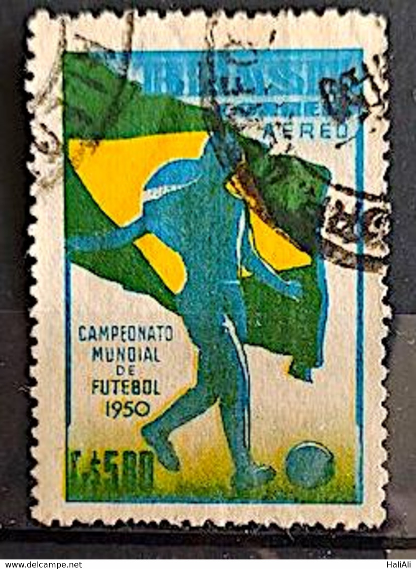 A 76 Brazil Stamp Football World Cup Soccer Flag 1950 Circulated 3 - Andere & Zonder Classificatie