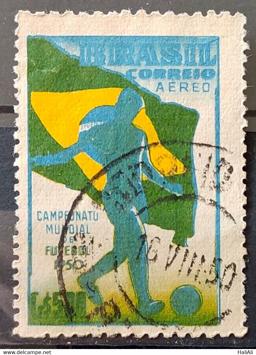 A 76 Brazil Stamp Football World Cup Soccer Flag 1950 Circulated 4 - Altri & Non Classificati