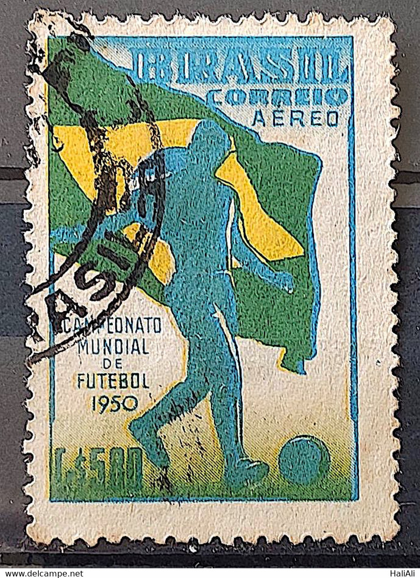 A 76 Brazil Stamp Football World Cup Soccer Flag 1950 Circulated 5 - Other & Unclassified