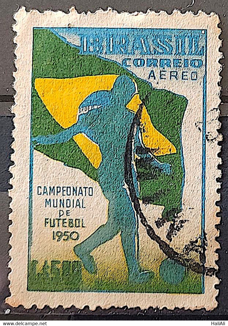 A 76 Brazil Stamp Football World Cup Soccer Flag 1950 Circulated 6 - Altri & Non Classificati