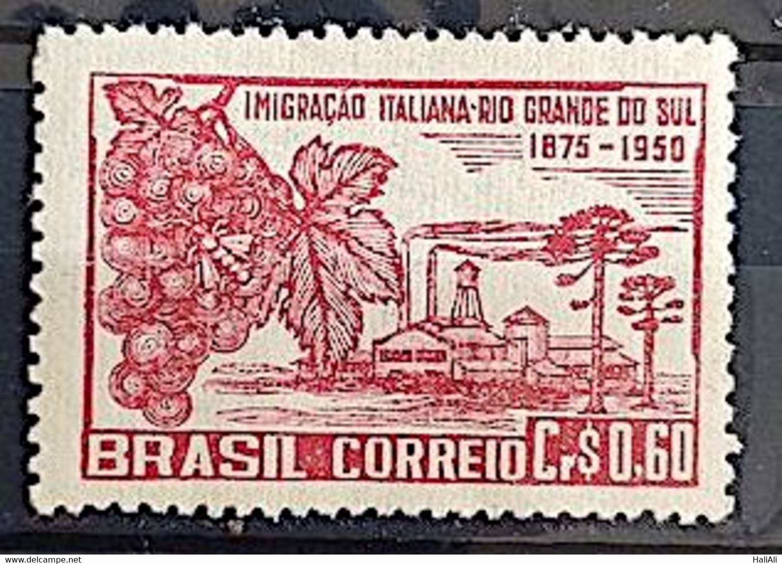 C 251 Brazil Stamp Italian Imigration No Rio Grande Do Sul Italy Ethnicity 1950 2 - Sonstige & Ohne Zuordnung