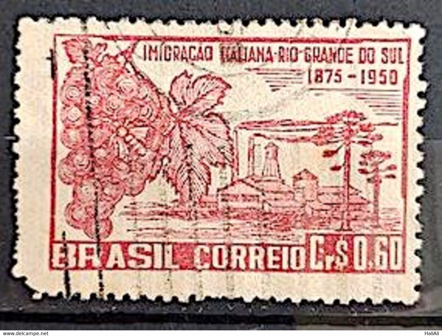 C 251 Brazil Stamp Italian Imigration No Rio Grande Do Sul Italy Ethnicity 1950 Circulated 2 - Altri & Non Classificati
