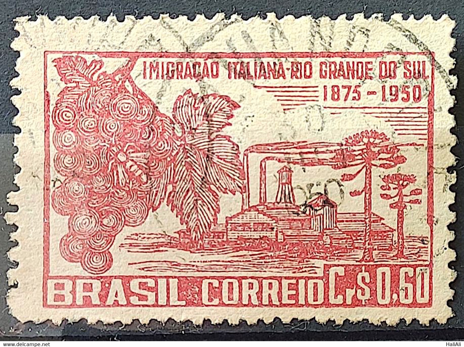 C 251 Brazil Stamp Italian Imigration No Rio Grande Do Sul Italy Ethnicity 1950 Circulated 4 - Sonstige & Ohne Zuordnung