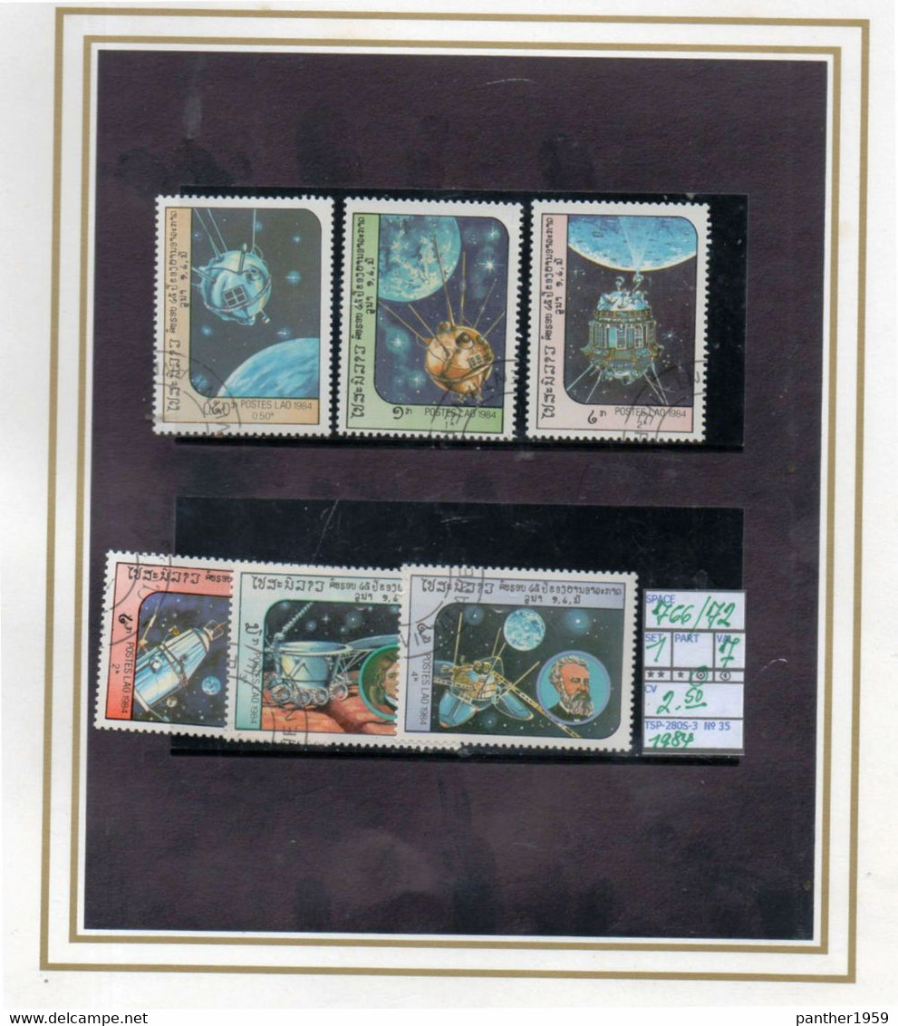 THEMATICS:ASIA#LAO#SPACE# COMPLETE SET# MNH**# (TSP-280S-3 (35) - Collezioni