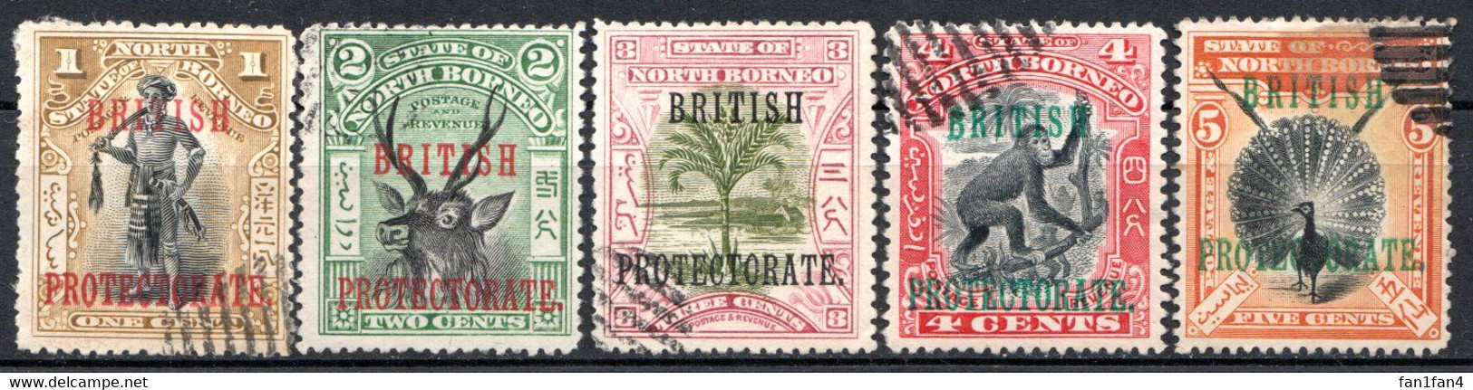 BORNEO DU NORD - (Protectorat Britannique) - 1901-12 - N° 112 à 125 - (Lot De 13 Valeurs Différentes) - Nordborneo (...-1963)