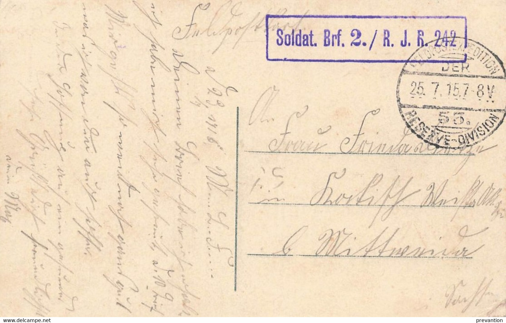 ARDOYE - Coolscampstraat - Carte Circulé Avec Cachet Postal Feldposte 1915 - Ardooie