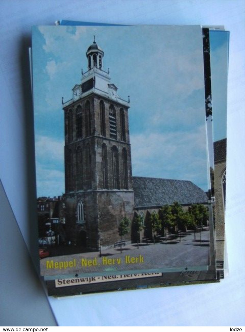 Nederland Holland Pays Bas Meppel Met Nederlands Hervormde Kerk In Het Stadscentrum - Meppel