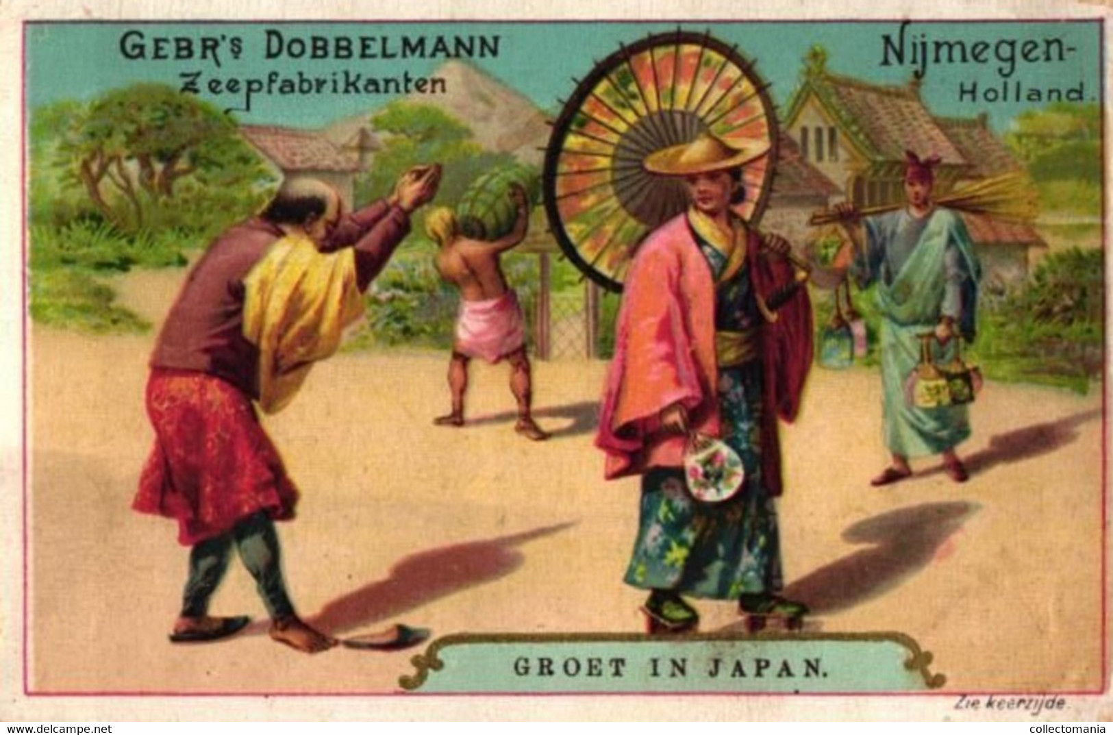 Anno 1900 -  5 Kaarten Gebroeders Dobbelmann Zeepfabrikanten Nijmegem Lohengrin, Japan, Spanje, Zeer Mooie Reklame - Autres & Non Classés