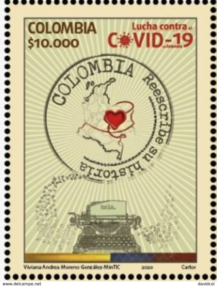 A016A - KOLUMBIEN - 2020- MNH- COVID-19, NEW ISSUE. COVID - Colombia