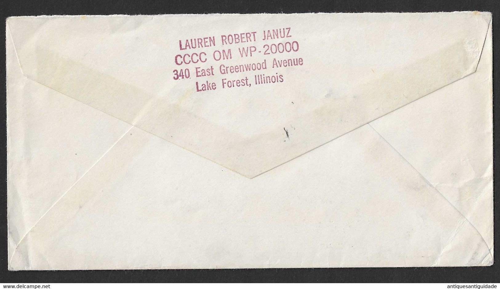 FDC - Covilha To Lake Forest, Illinois, USA. - Abraham Lincoln Birthplace - Chapter No.5 Cover Collectors Circuit Club - Other & Unclassified