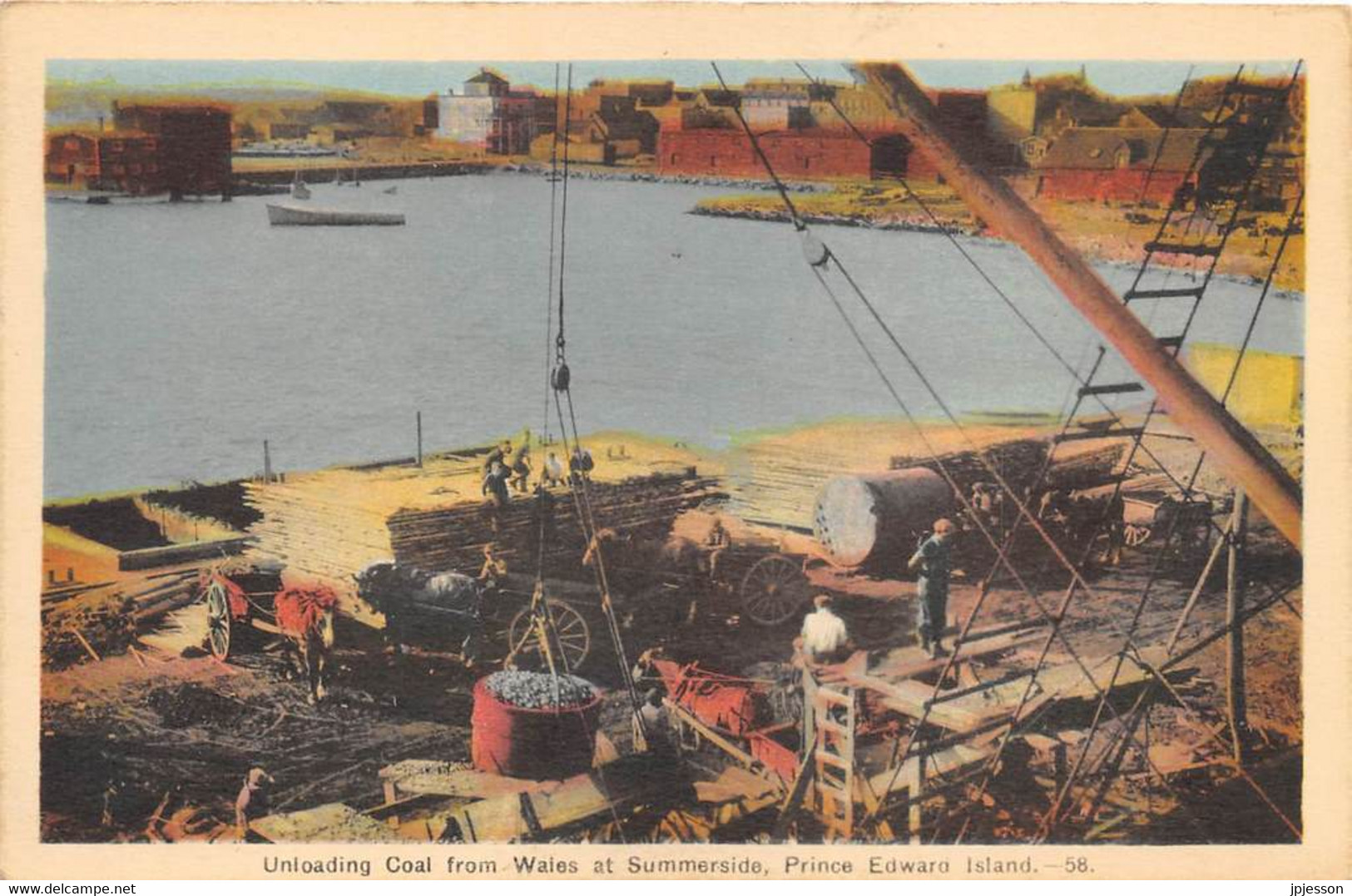 ILE DU PRINCE EDWARD - UNLOADING COAL FROM WALES AT SUMMERSIDE, PRINCE EDWARD ISLAND - Other & Unclassified