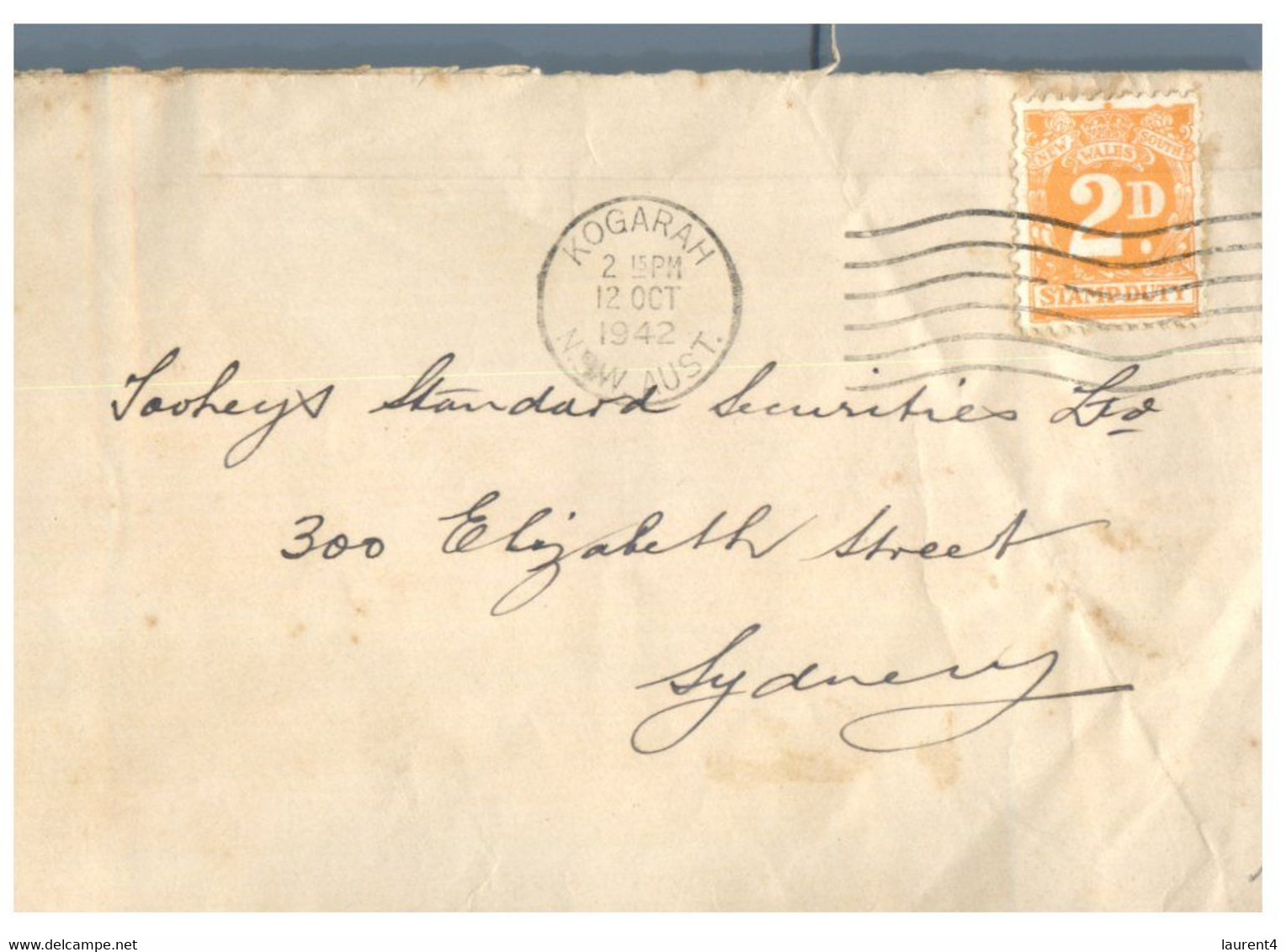 (NN 16) Australia 1942 Cover - Underpaid And Taxed 2d - Postage Due