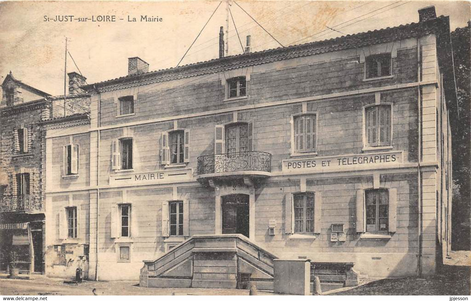 LOIRE  42  SAINT JUST SUR LOIRE - LA MAIRIE ( POSTES ET TELEGRAPHES ) - Saint Just Saint Rambert