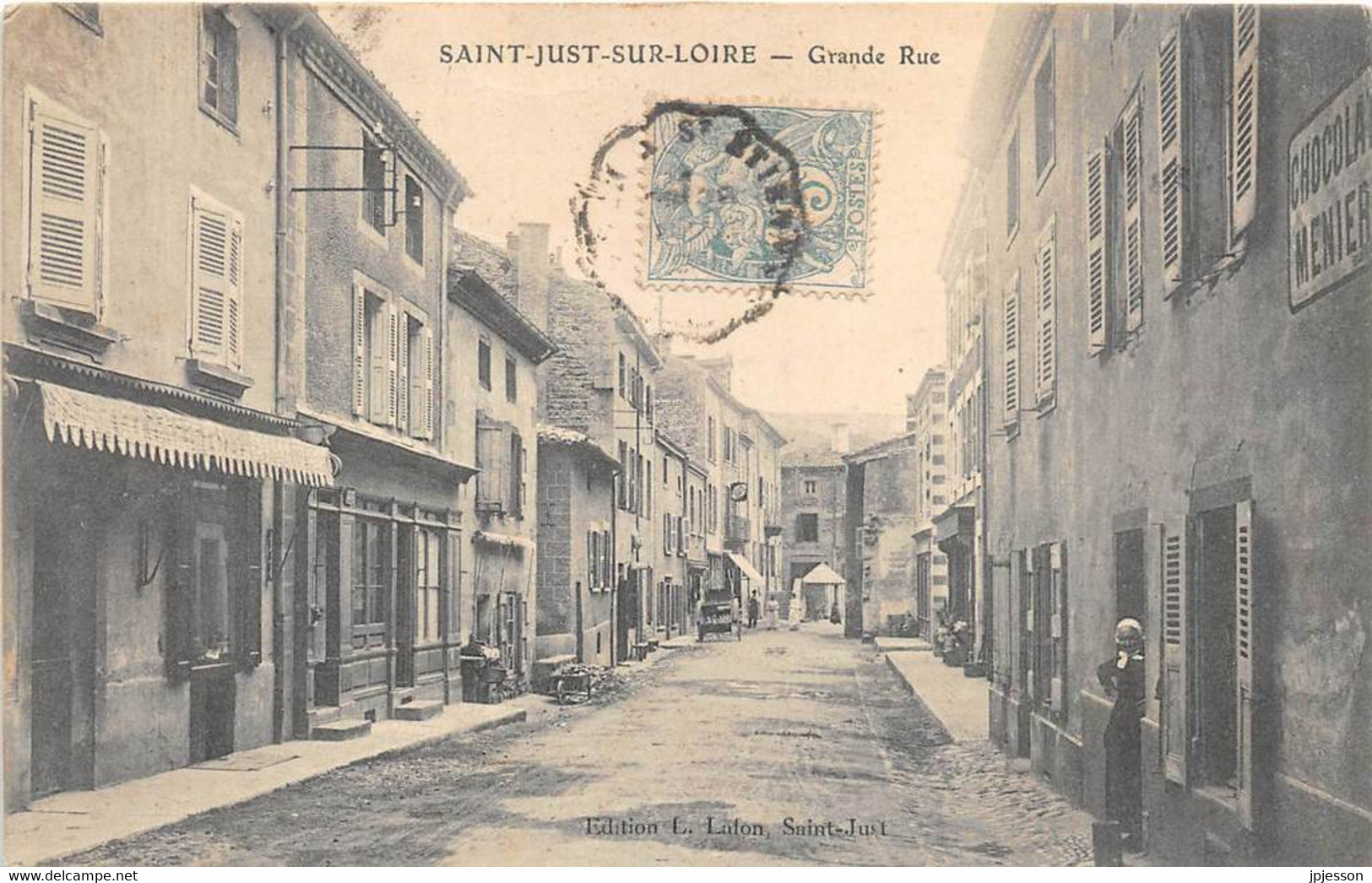 LOIRE  42  SAINT JUST SUR LOIRE - GRANDE RUE - Saint Just Saint Rambert