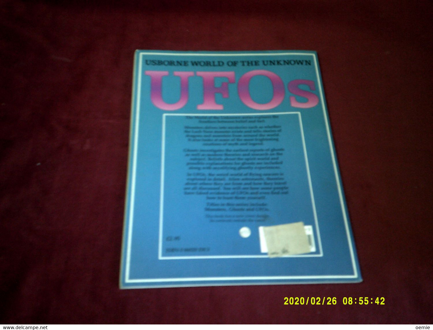 MAGAZINE  UFO'S USBORNE WORLD  OF THE UNKNOWN - Culture